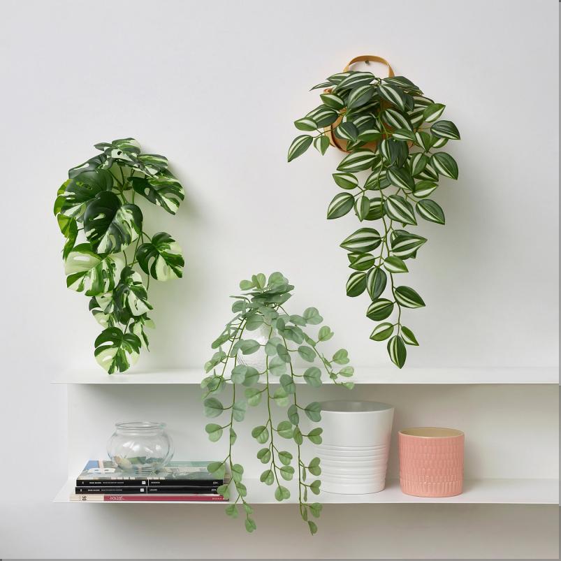 FEJKA フェイカ 人工観葉植物 ウォールホルダー付き - 室内/屋外用/グリーン