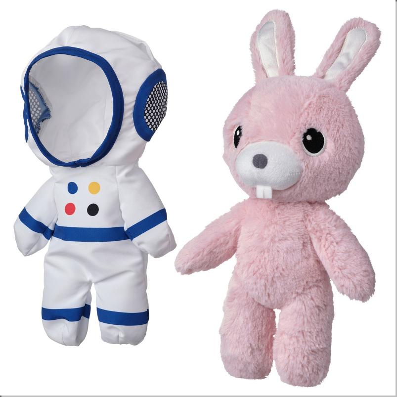 AFTONSPARV アフトンスパルヴ ぬいぐるみ 宇宙服付き - ウサギ 28cm