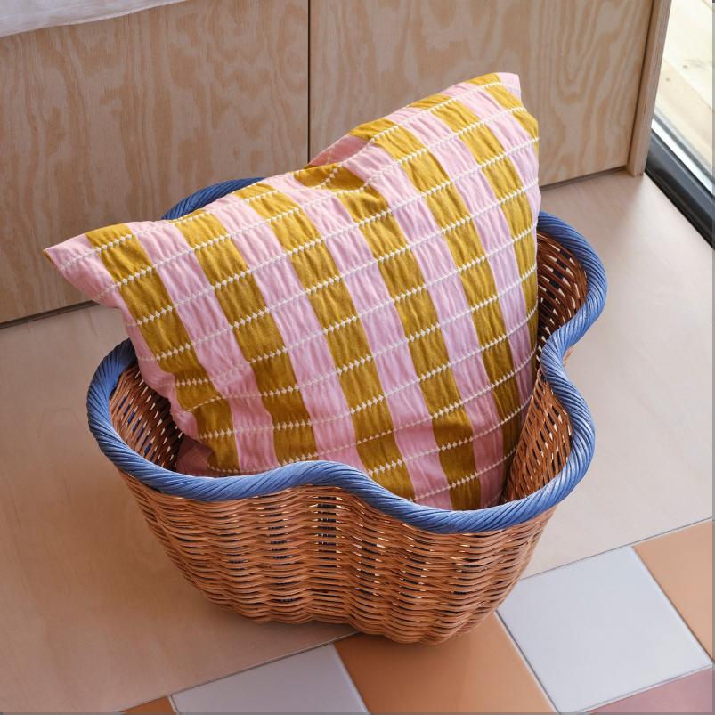 OMMJANGE オッミェンゲ クッションカバー - ピンク/ベージュ 50x50cm