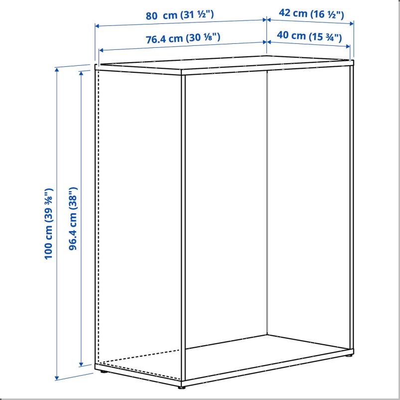 LASTARE ラスタレ フレーム - ホワイト 80x42x100cm