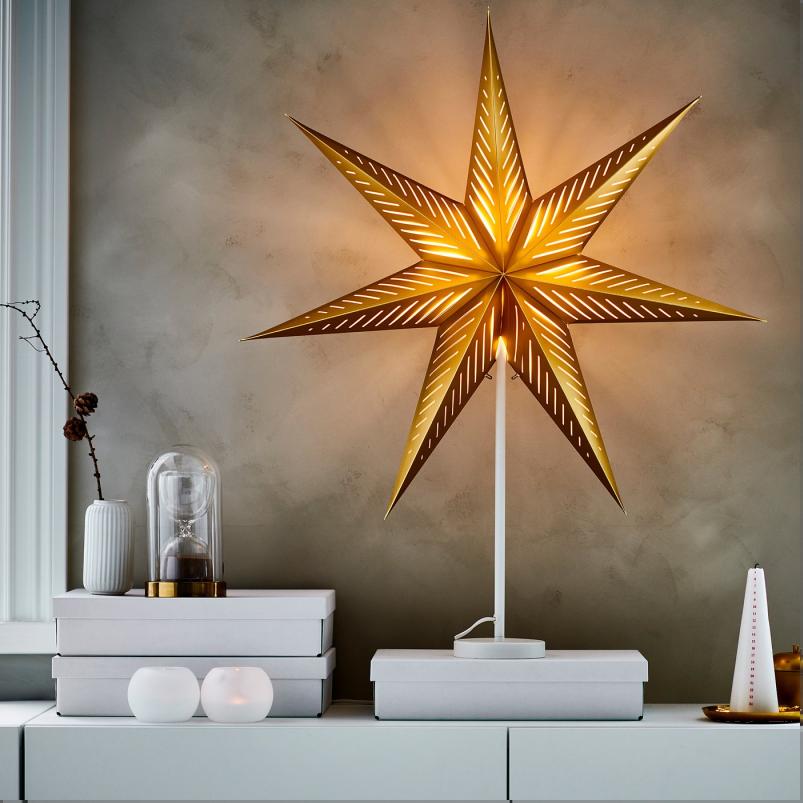 STRALA ストローラ ランプシェード - 黄銅色/ストライプ 70cm