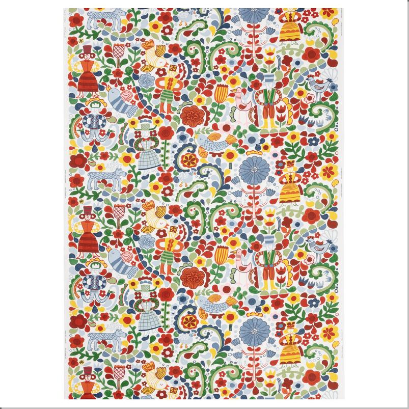 CINTIAKAKTUS シンティアカクトゥス カットクロス - ホワイト/マルチカラー 150x300cm