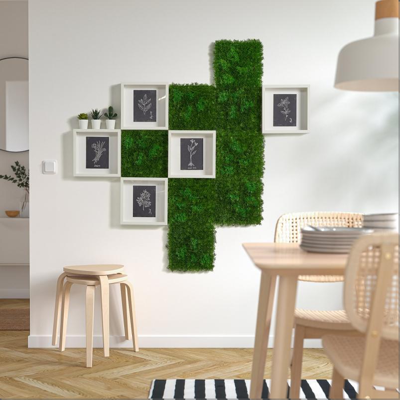 FEJKA フェイカ アートプラント - 壁取り付け型/室内/屋外用 コケ 25x25cm