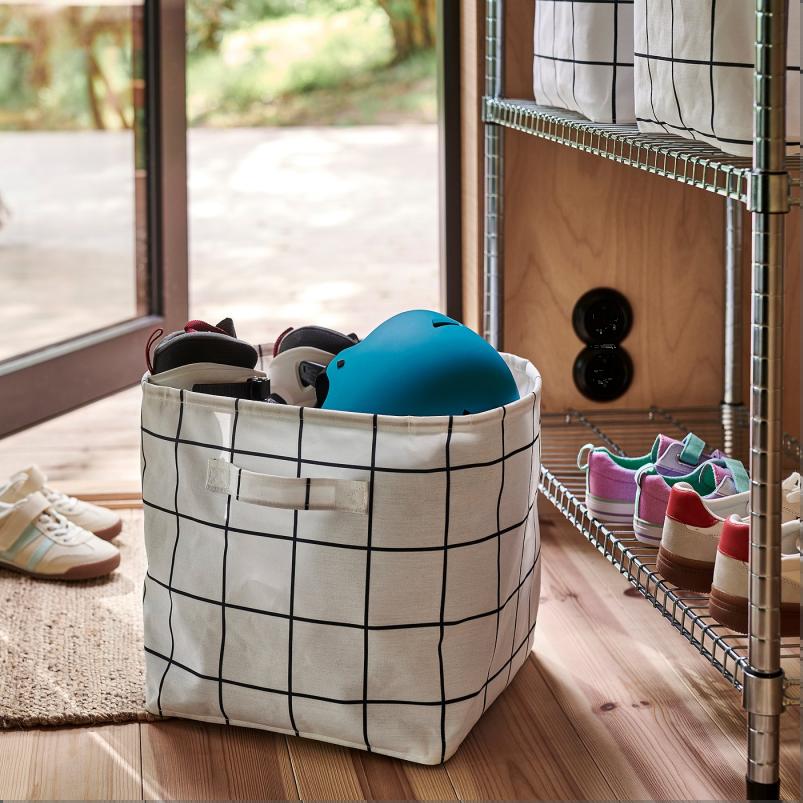 SLATTERVALL スロッテルヴァル 収納バスケット - テキスタイル 32x35x32cm