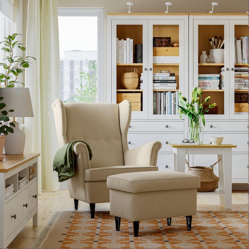 STRANDMON ストランドモン ウィングチェア - トッマボーダ ディープベージュ