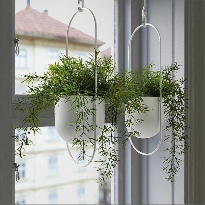 FEJKA フェイカ 人工観葉植物 - 室内/屋外用 アスパラガス/つり下げ型 12cm