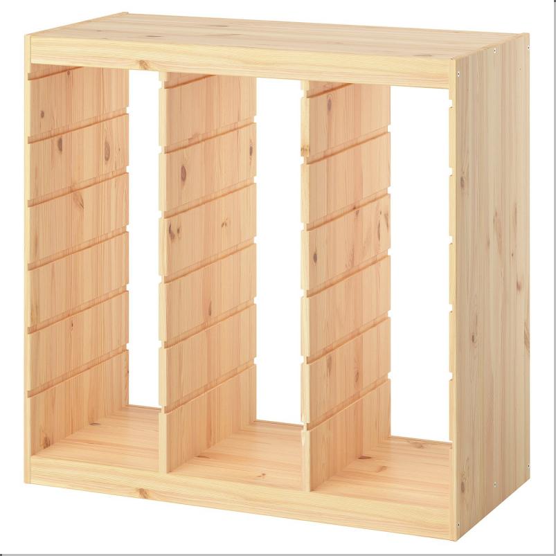 TROFAST トロファスト フレーム - ライトホワイトステインパイン/ルームディバイダ― 93x44x91cm