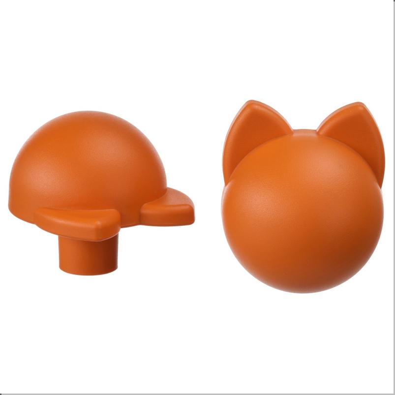 GREJSIMOJS グレイシモイス ノブ - オレンジ/ネコ 38mm