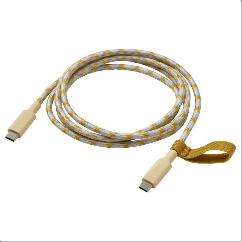 RUNDHULT ルンドフルト USB-C - USB-C - ベージュ/ブルー 1.5m/100 W