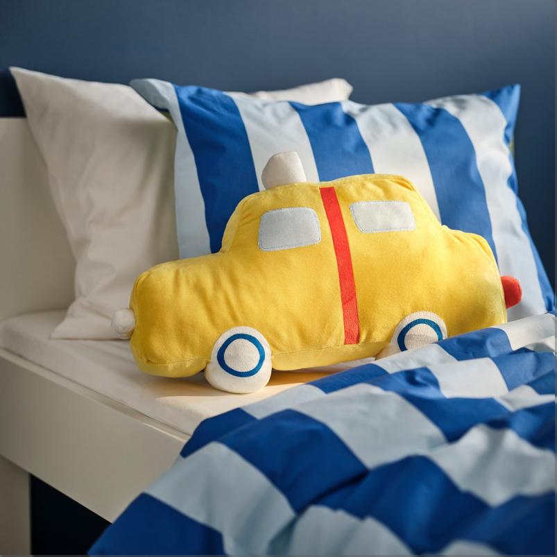 BARNDROM バーンドローム クッション - イエロー/タクシー型 51x30cm