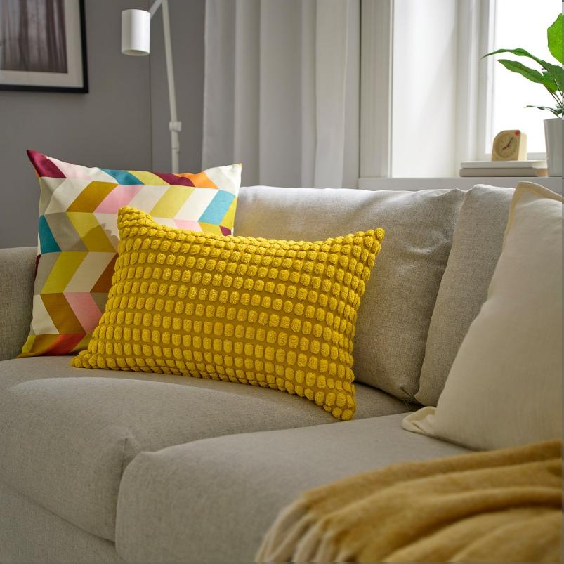 SVARTPOPPEL スヴァルトポッペル クッションカバー - イエロー 40x58cm