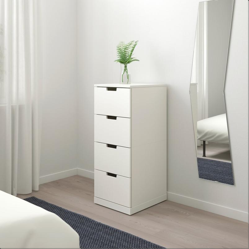 NORDLI ノールドリ チェスト（引き出し×4） - ホワイト 40x99cm