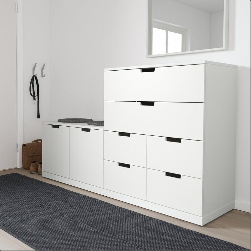 NORDLI ノールドリ チェスト（引き出し×8） - ホワイト 160x99cm