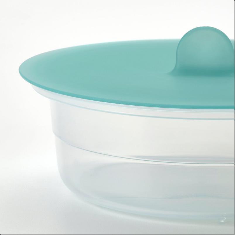 IKEA 365+ 保存容器 ふた付き - 丸形 プラスチック/シリコン 450ml