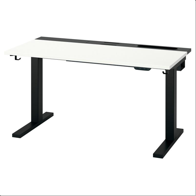 MITTZON ミッツォーン デスク 昇降式 - 100V ホワイト/ブラック 120x60cm