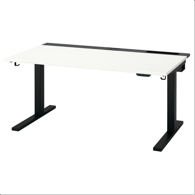 MITTZON ミッツォーン デスク 昇降式 - 100V ホワイト/ブラック 140x80cm