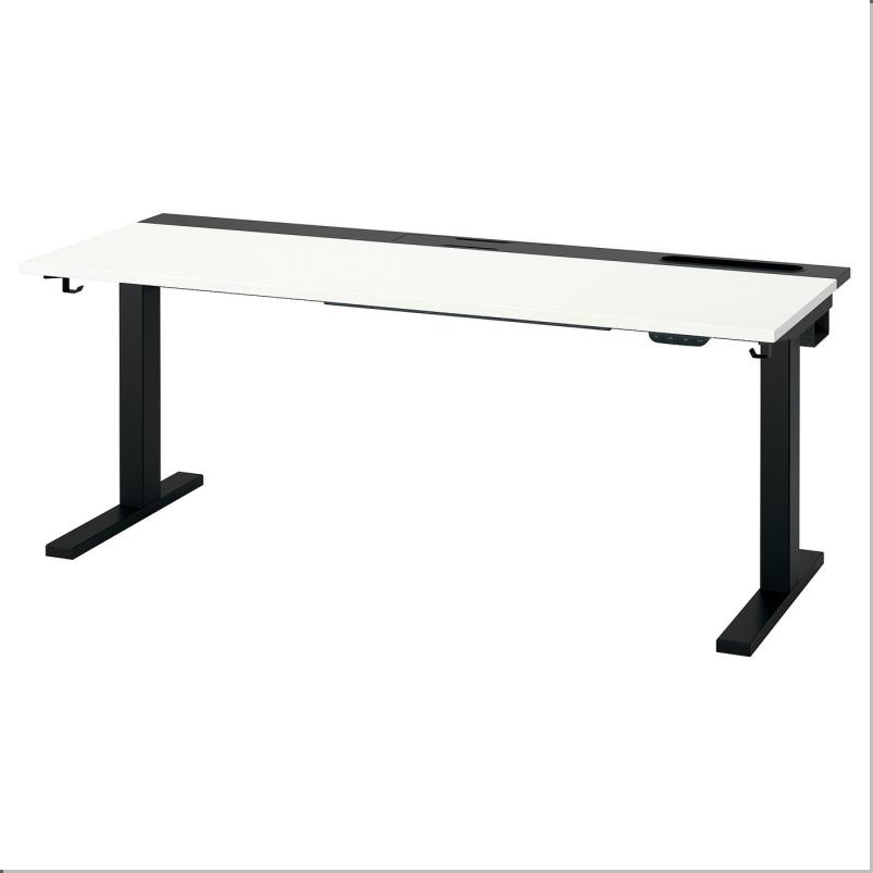 MITTZON ミッツォーン デスク 昇降式 - 100V ホワイト/ブラック 160x60cm
