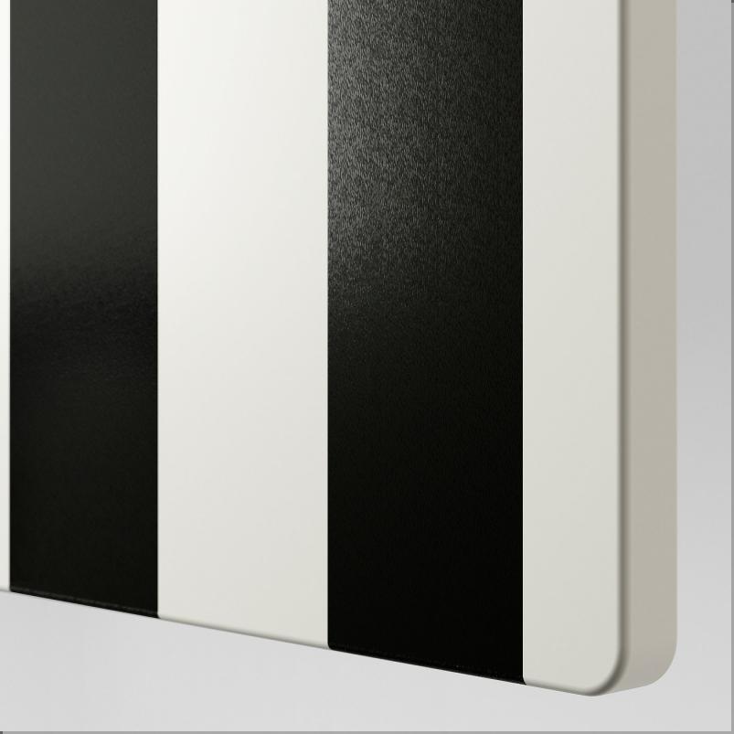 SMASTAD スモースタード / PLATSA プラッツァ 収納コンビネーション - ホワイト ブラック/ホワイト/ストライプ 120x42x123cm