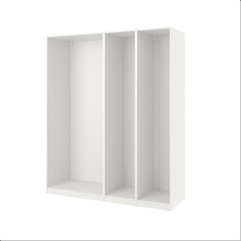 PAX パックス ワードローブフレーム3個セット - ホワイト 200x58x236cm