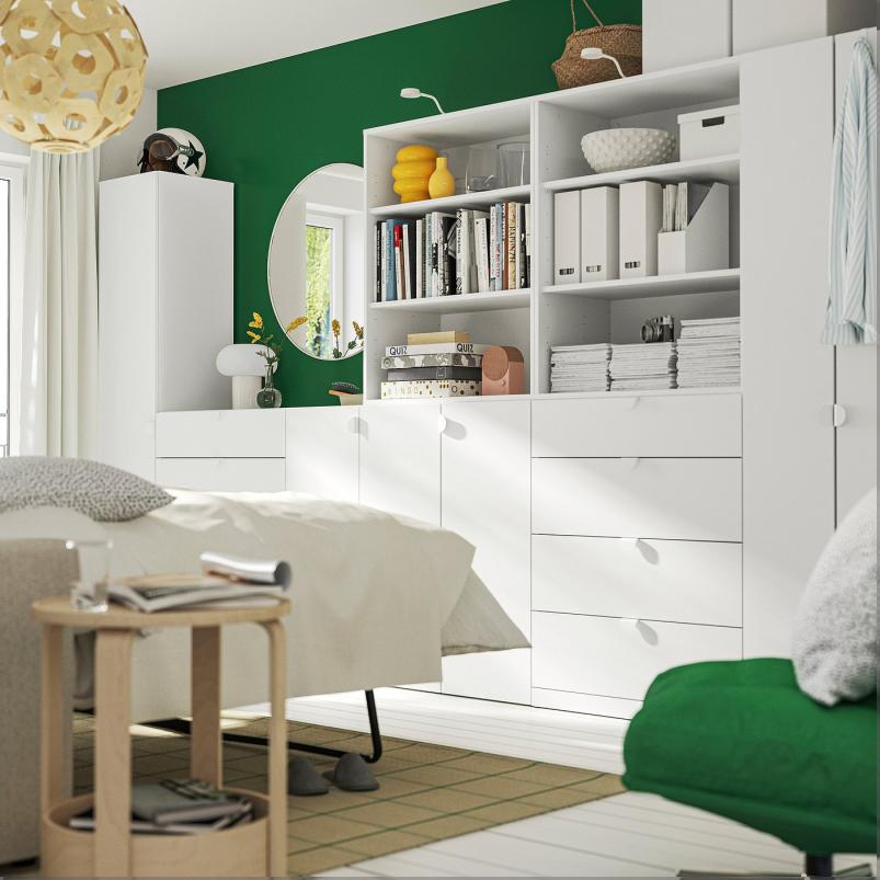 LASTARE ラスタレ 収納コンビネーション - ホワイト 380x42x200cm