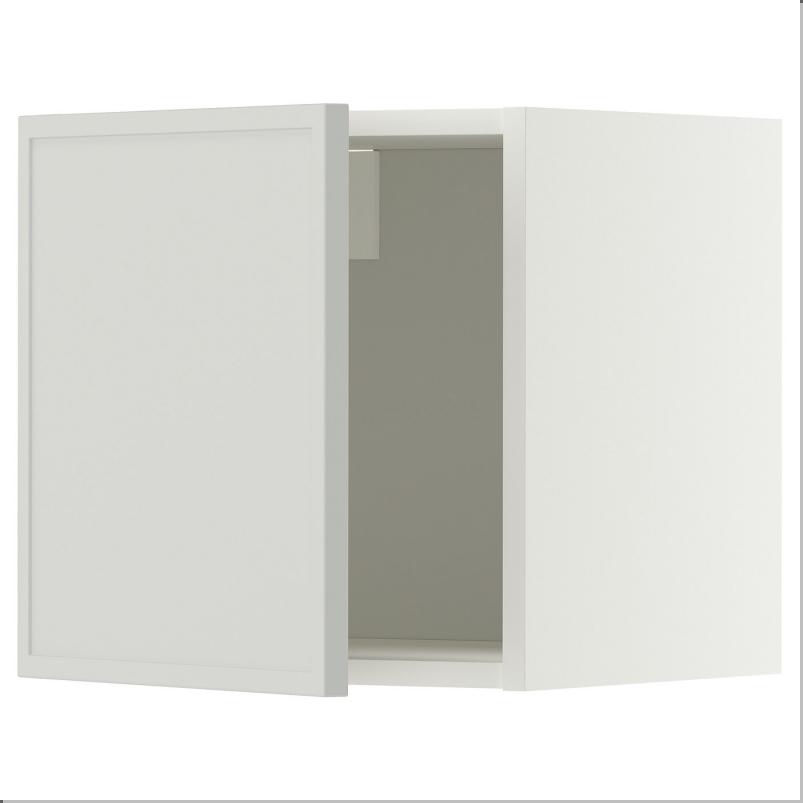 METOD メトード ウォールキャビネット - ホワイト/アスプウッデン ライトグレー 40x37x40cm