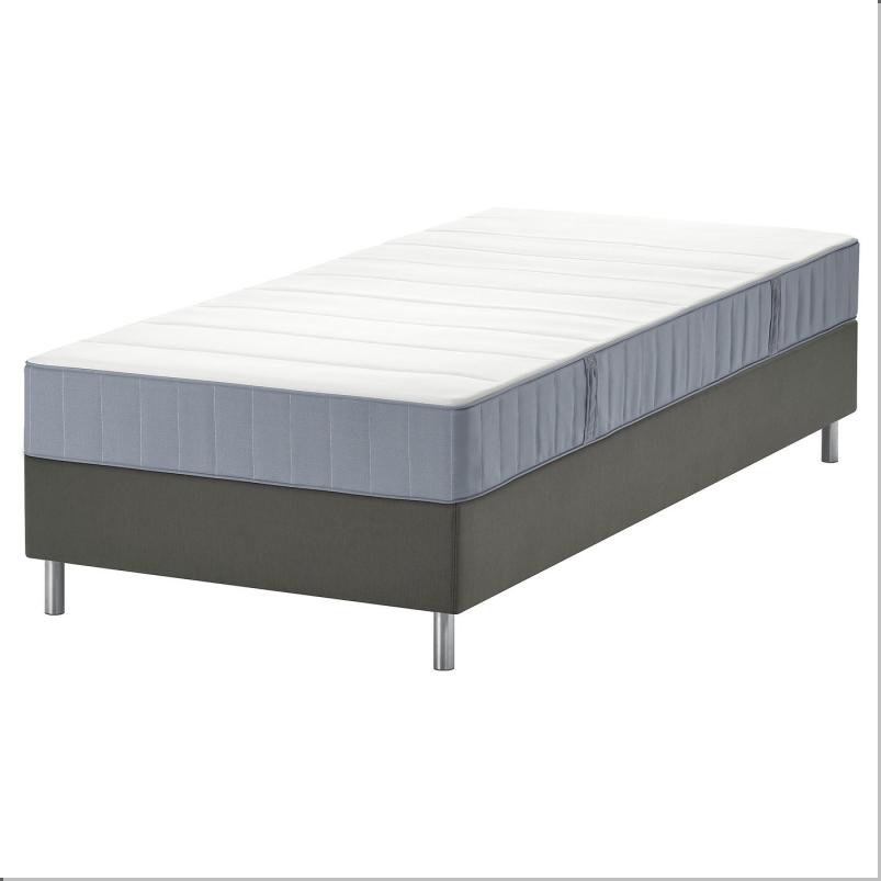 LYNGOR リンゴール すのこベッド マットレス付き - ヴェステロイ かため/ライトブルー ダークグレー 90x200cm