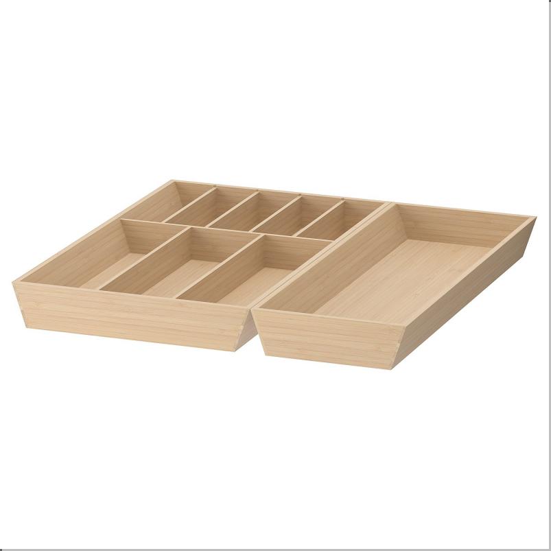UPPDATERA ウップダテラ カトラリートレイ/キッチンツール用トレイ - ライトバンブー 52x50 cm