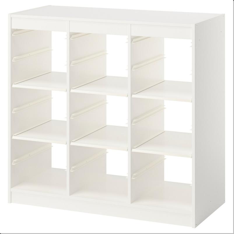 TROFAST トロファスト 収納コンビネーション 棚板付き - ルームディバイダ―/ホワイト 99x44x95cm