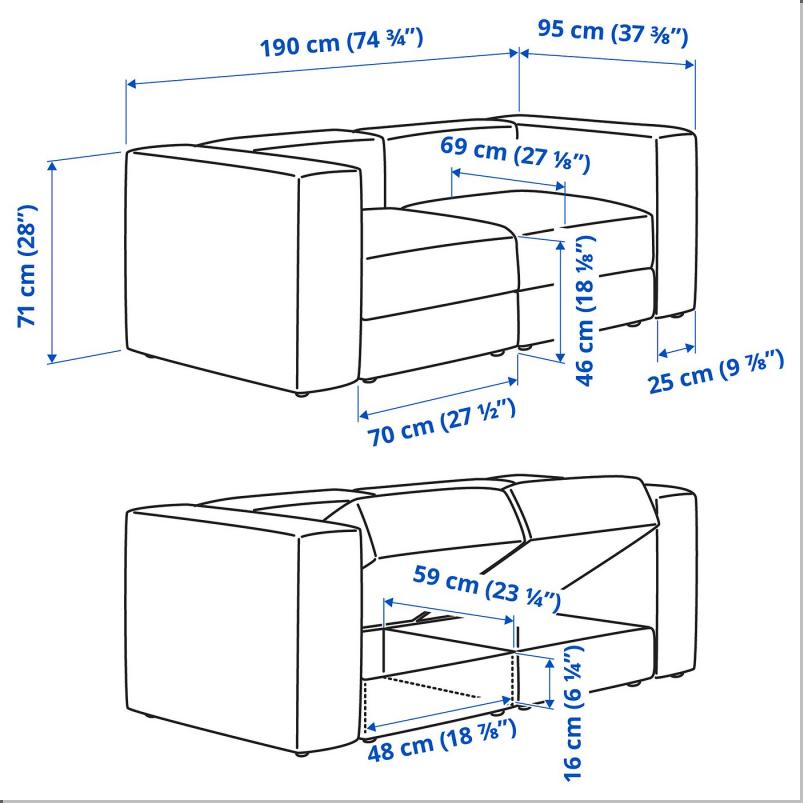 JATTEBO イェッテボ 2人掛けモジュールソファ - サムサーラ ダークブラウン