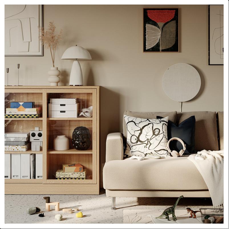 UPPAKRA ウッポークラ 1.5人掛けシートモジュール - アームレスト付き 左/ヨハネスホブ ブラウンベージュ