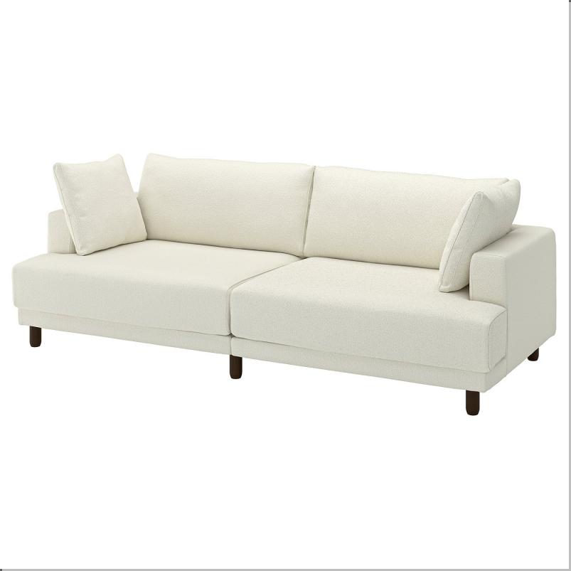 UPPAKRA ウッポークラ 3人掛けモジュールソファ - アクスヴァラ オフホワイト