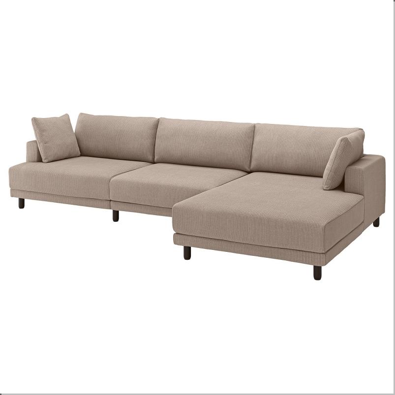 UPPAKRA ウッポークラ 4.5人掛けモジュールソファ - 寝椅子付き 右/サムサーラ グレーベージュ