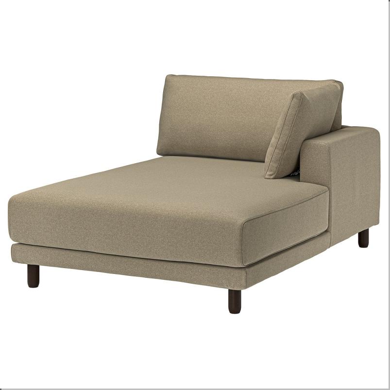 UPPAKRA ウッポークラ 寝椅子モジュール - アームレスト付き 右/ヨハネスホブ ブラウンベージュ