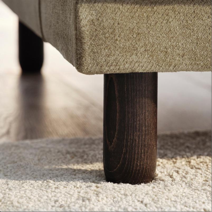 UPPAKRA ウッポークラ 寝椅子モジュール - アームレスト付き 右/ヨハネスホブ ブラウンベージュ