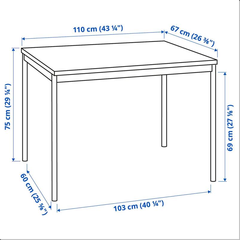 SANDSBERG サンドスベリ / MARIUS マリウス テーブル＆スツール4個 - ブラック ブラック/ブラック 110x67 cm