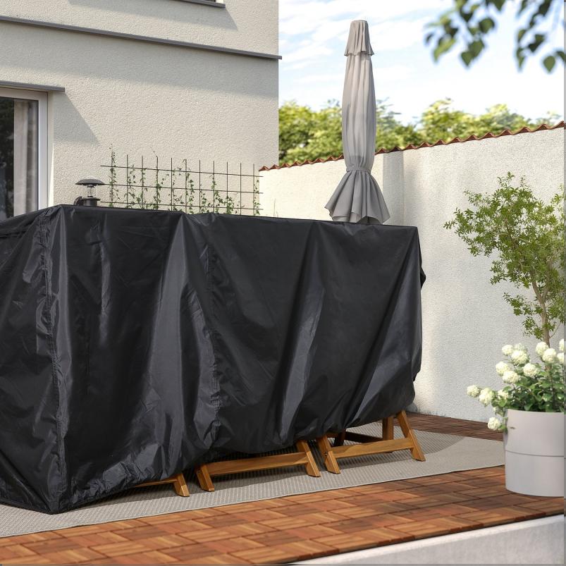 TOSTERO トステロー 家具セット用カバー - ダイニングセット/ブラック 215x135cm