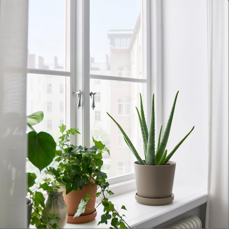 KLARBAR クラーベール 植木鉢 受け皿付き - 室内/屋外用 グレーブラウン 15cm