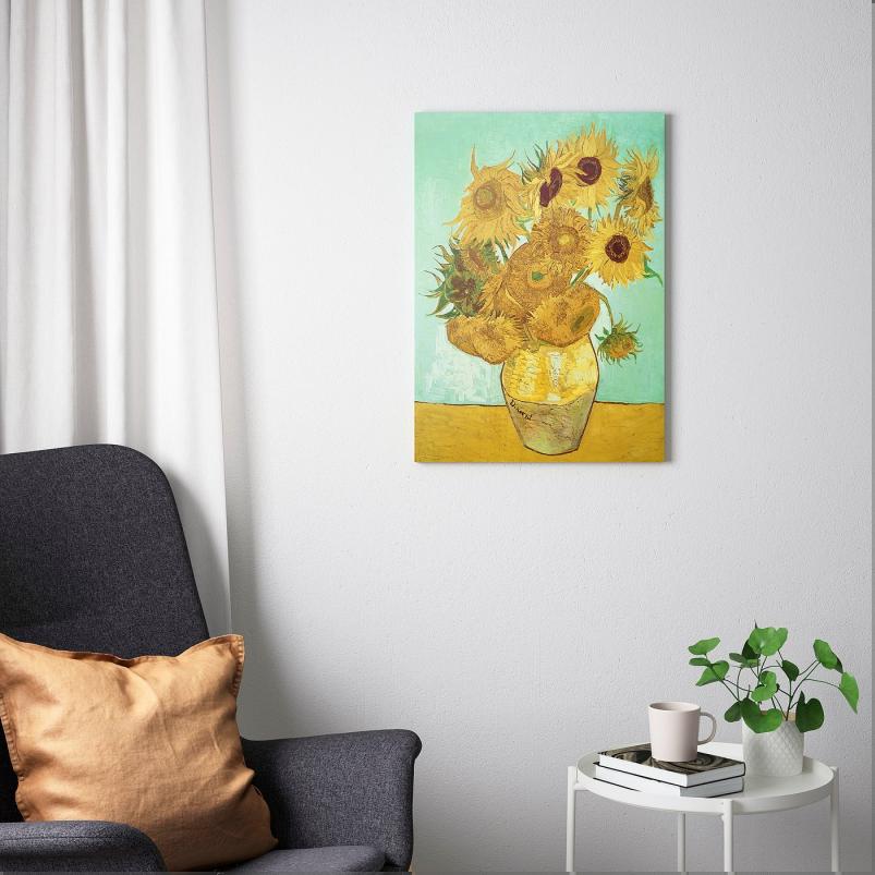 PJATTERYD プィエッテリード アート - ひまわり 70x100cm