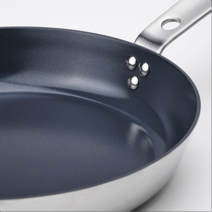 HEMKOMST ヘムコムスト フライパン - ステンレススチール/こびりつき防止加工 24cm