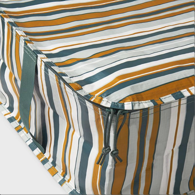 SACKKARRA セックシェラ 収納ケース - マルチカラー ストライプ 69x51x19cm