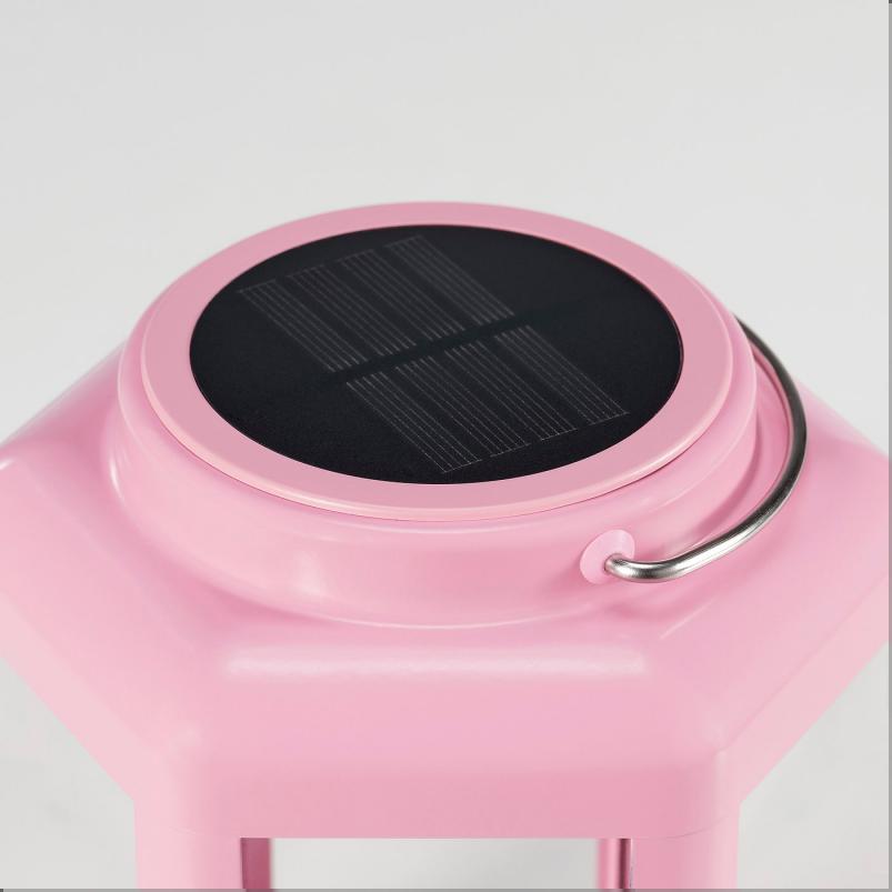 SOLVINDEN ソルヴィンデン LED太陽電池式テーブルランプ - ランタン/ピンク 17cm