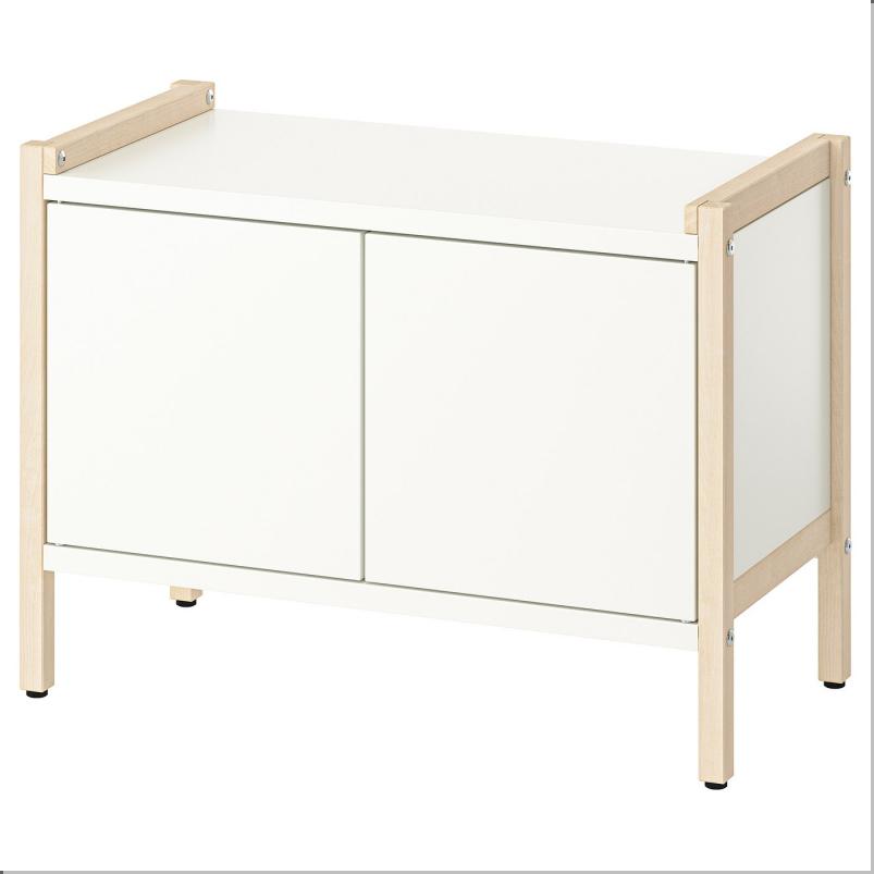 EKENABBEN エーケナッベン キャビネット - アスペン/ホワイト 70x35x51cm