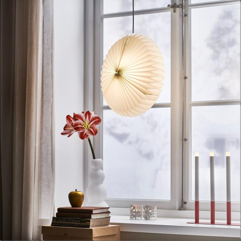 STRALA ストローラ ペンダントランプシェード - 折り紙/ホワイト 42cm