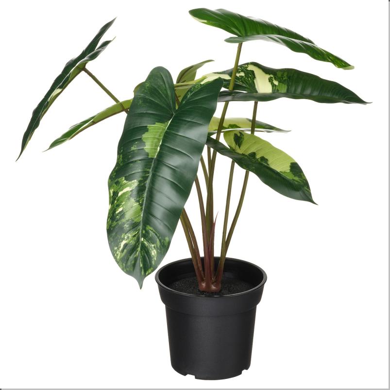 FEJKA フェイカ 人工観葉植物 - 室内/屋外用 フィロデンドロン/グリーン/ホワイト 15 cm