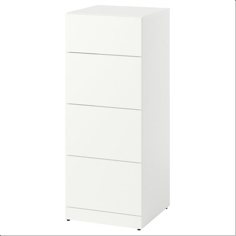 LASTARE ラスタレ チェスト（引き出し×4） - ホワイト 40x42x100cm