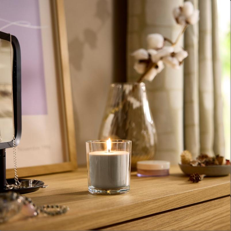 LOTSFÅGEL ロッツフォーゲル アロマキャンドル グラス入り - サンダルウッド＆パチョリ ブラウン 40 時間