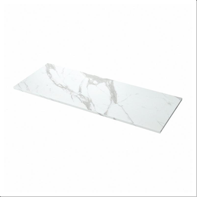 EKBACKEN エークバッケン ワークトップ - ホワイト 大理石調/ラミネート 126x65x2.8cm