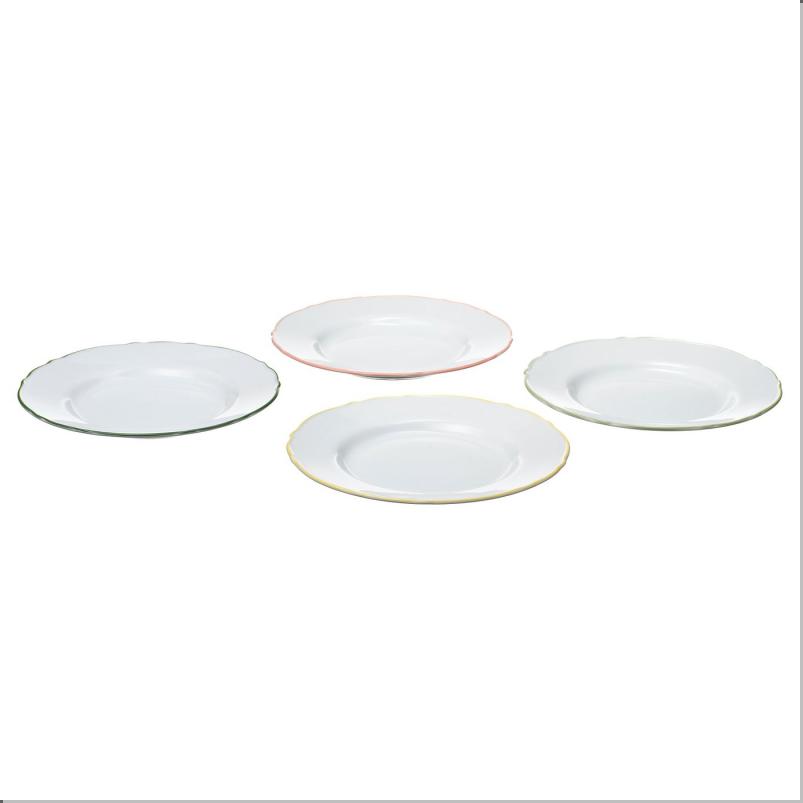 UPPLAGA ウップラーガ サイドプレート - ホワイト/ミックスカラー 22cm