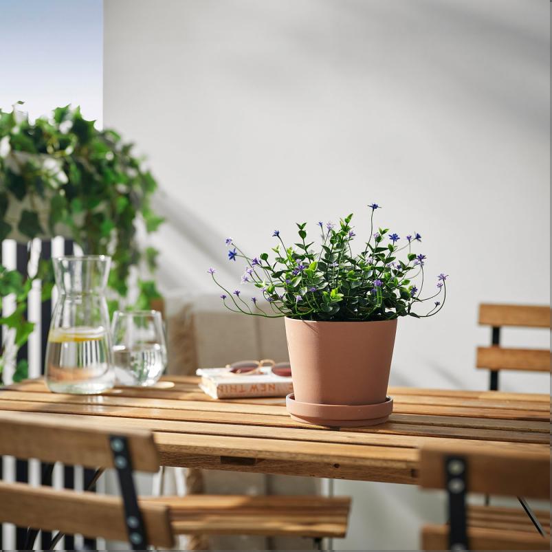 FEJKA フェイカ 人工観葉植物 - 室内/屋外用/開花 ライラック 12cm