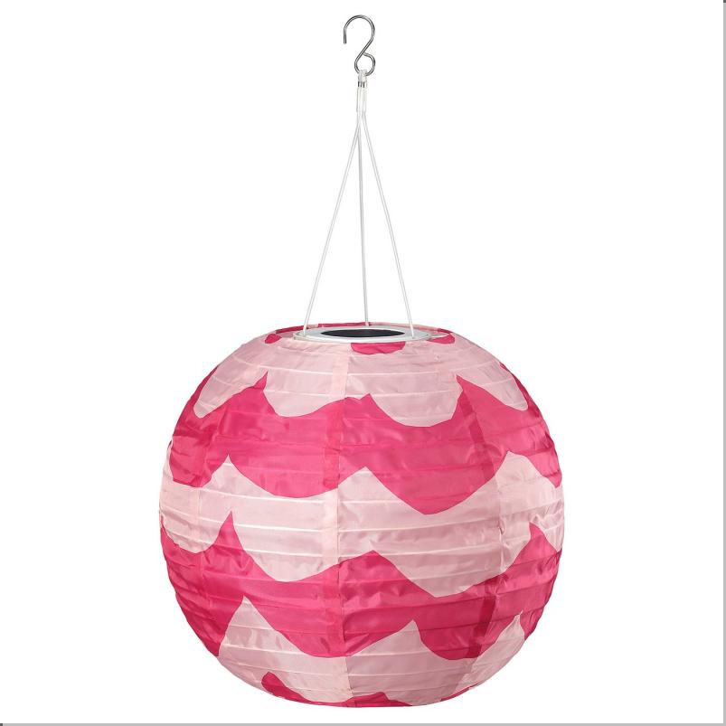 SOLVINDEN ソルヴィンデン LED太陽電池式ペンダントランプ - 屋外用 球形/ピンク ダークピンク 30cm